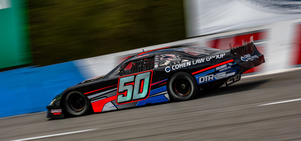 image of Jett Nolands racecar number 50 on the track of the sunshine state 200 on March 25, 2024.