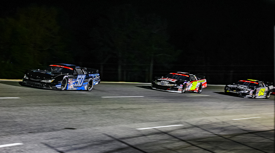 Jett Noland racing in the 2025 CARS Tour Pro Late Model Series in Cordele, Georgia